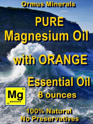Ormus Minerals -Pure Magnesium Oil with ORANGE Essential Oil