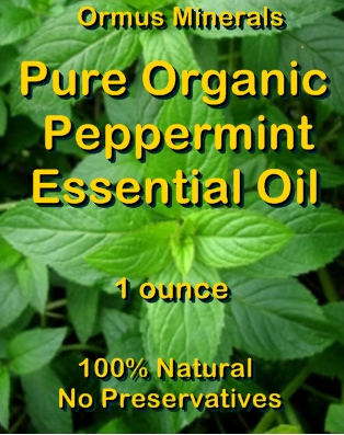 Ormus Minerals --Pure Organic PEPPERMINT Essential Oil
