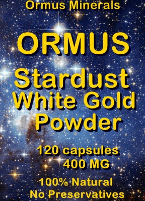 Ormus Minerals -Ormus Stardust White Gold caps